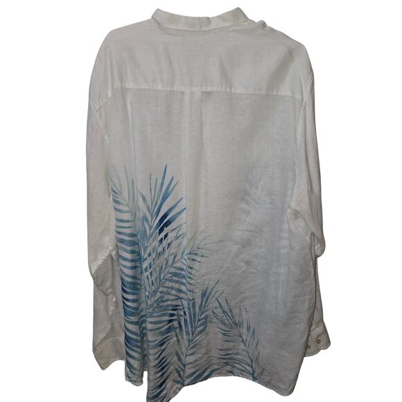 Tommy Bahama Fo' Rio Fronds Linen Shirt Mens 3XLT - Picture 4 of 6